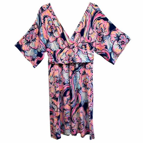 Lilly Pulitzer Parigi dress in Nauti Navy Boho Bateau print, size Large - Picture 2 of 11